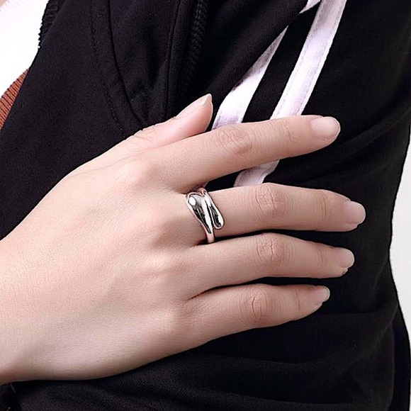 Sterling Silver Tear Drop Geometric Matching Necklace Bracelet Earrings Set - Picture 9 of 15